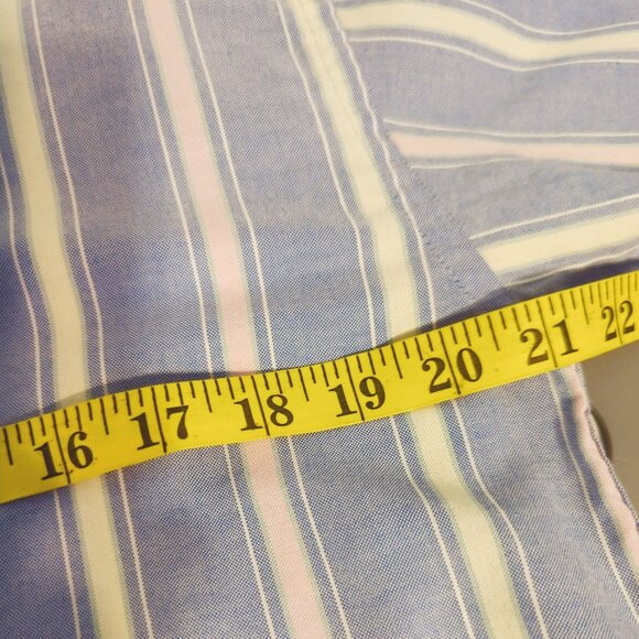 Eddie Bauer Oxford Striped Button-Down Shirt Womens Size 12 Blue/Pink/White - Picture 5 of 6